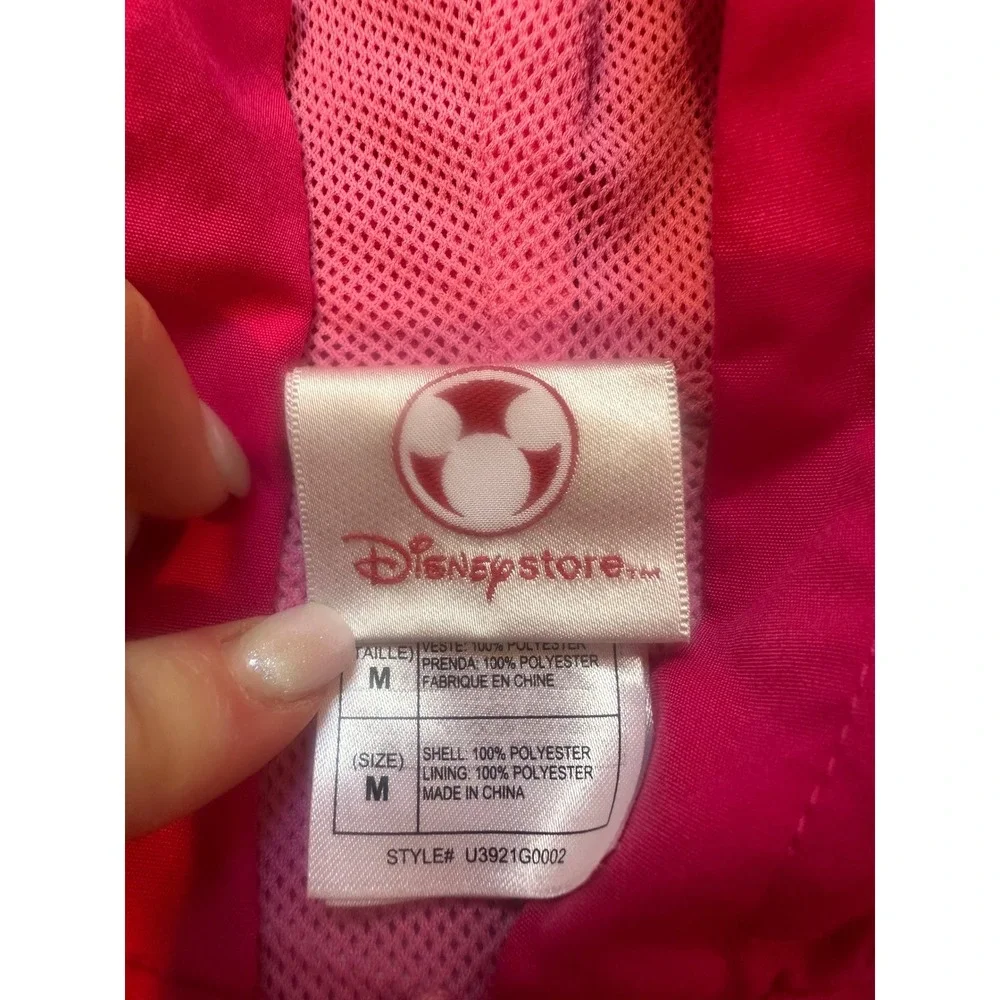 Disney Store Ariel The Little Mermaid Kids Jacket Size M Pink Hooded Windbreaker